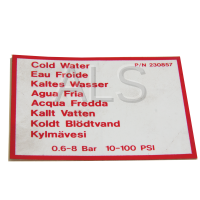 Speed Queen Parts - Speed Queen #F230857 Washer DECAL COLD WATER UNIV