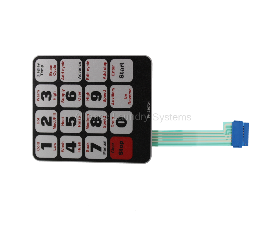 F230724 F230724P WASHER DECAL KEYPAD WE6 UW/UF REPLACES F230664 