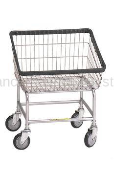 R&B Large Capacity Front Load Laundry Cart/Chrome Basket P/N 200S Comml ...