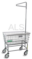 R&B Wire Products - R&B Wire #200F91/ANTI R&B Wire 200F91/ANTI Antimicrobial Large Capacity Laundry Cart with Single Pole Rack