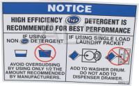 Alliance Parts - Alliance #806575 Washer/Dryer LABEL HE & OVERSUDSING ENGLISH