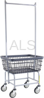 R&B Wire Products - R&B Wire #100E58/D7 DURA-SEVEN LAUNDRY CART W/ DOUBLE POLE RACK
