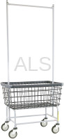 R&B Wire Products - R&B Wire #200F56/D7 Dura-Seven Large Capacity Laundry Cart w/ Double Pole Rack