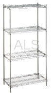 R&B Wire Products - R&B Wire SU183672 Shelving Unit 18x36x72 (w/o Casters), 4 Wire Shelves